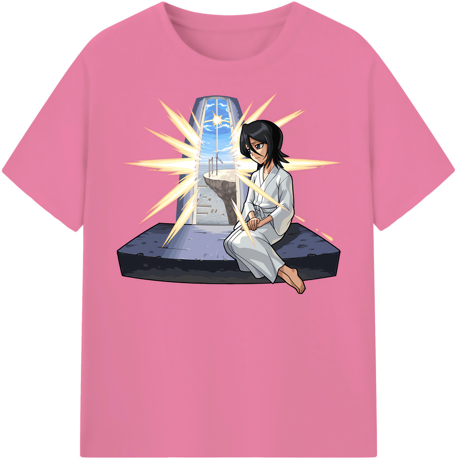 （画像用） ブリーチ 朽木ルキア BLEACH Kuchiki Rukia 綿100％半袖Tシャツ（フロントプリント）
